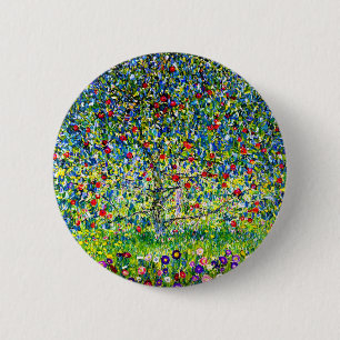 Gustav Klimt Apple Tree 2 Inch Round Button