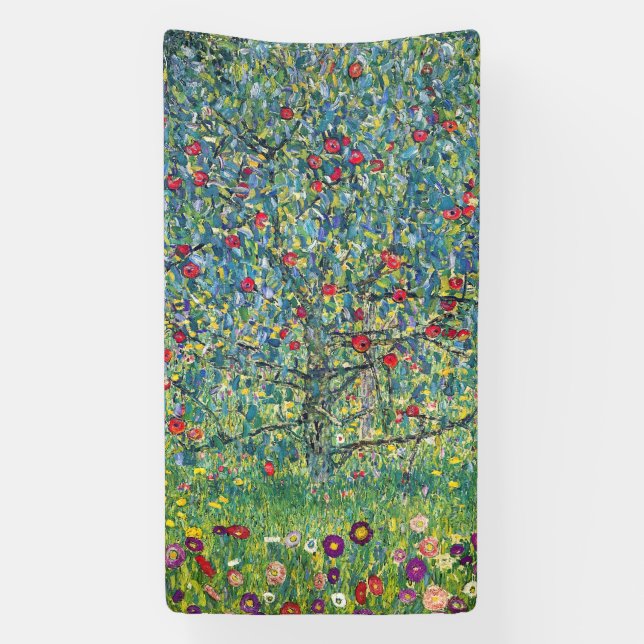 Gustav Klimt - Apple Tree Banner (Vertical)