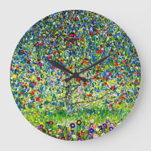 Gustav Klimt Apple Tree Large Clock