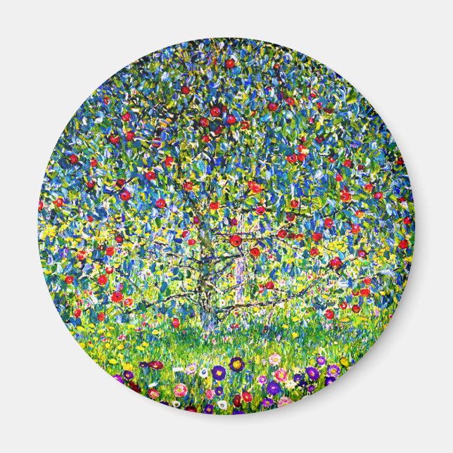 Gustav Klimt Apple Tree Magnet (Front)