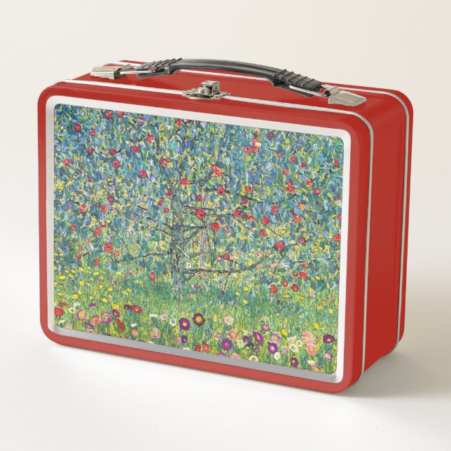 Gustav Klimt - Apple Tree Metal Lunch Box (Front)