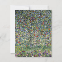 Gustav Klimt Apple Tree Note Card