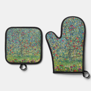 Gustav Klimt - Apple Tree Oven Mitt & Pot Holder Set