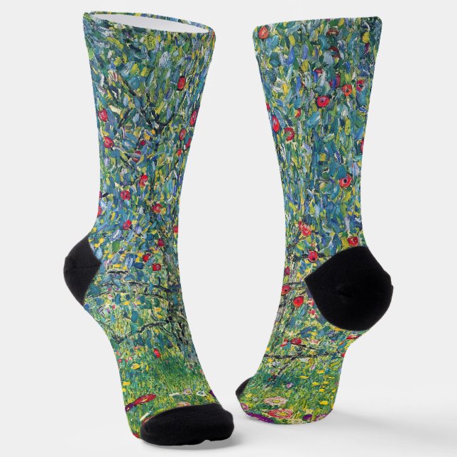 Gustav Klimt - Apple Tree Socks (Angled)
