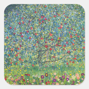 Gustav Klimt - Apple Tree Square Sticker