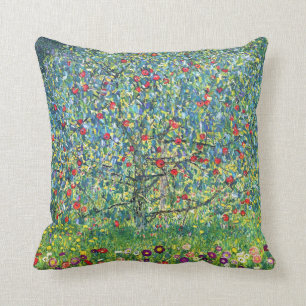 Gustav Klimt: Apple Tree Throw Pillow