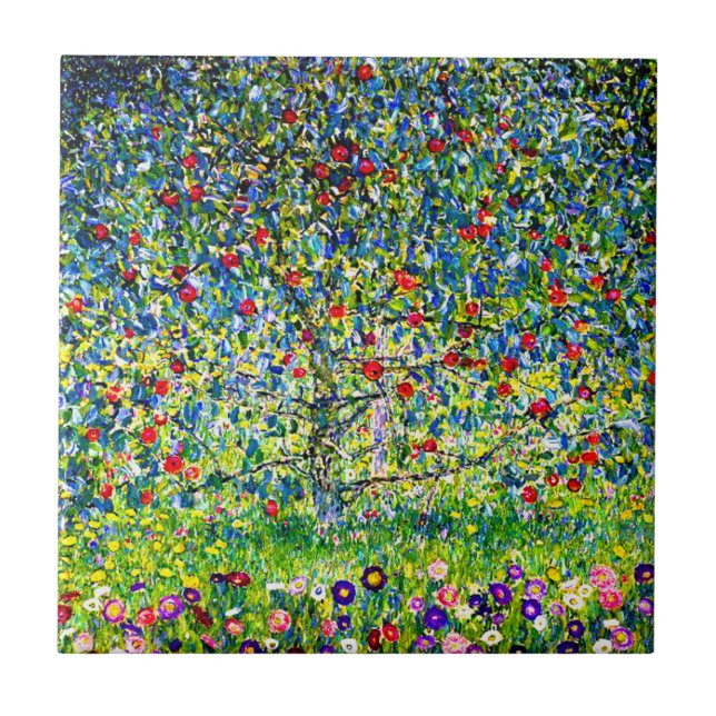 Gustav Klimt Apple Tree Tile (Front)