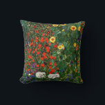Gustav Klimt art - Farm Garden with Sunflowers Throw Pillow<br><div class="desc">Gustav Klimt art - Farm Garden with Sunflowers throw pillow.</div>