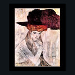 Gustav Klimt artwork, Der Schwarze Hut Poster<br><div class="desc">Gustav Klimt's popular artwork,  Der Schwarze Hut,  1910</div>