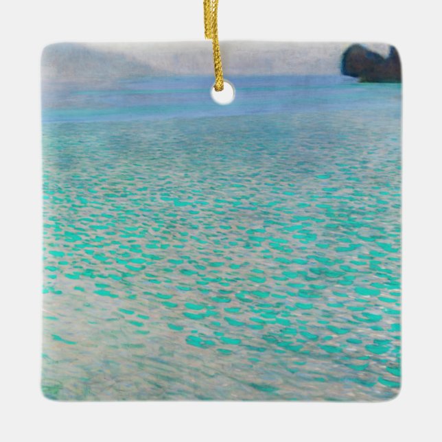 Gustav Klimt - Attersee Ceramic Ornament (Front)