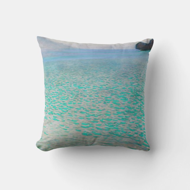 Gustav Klimt - Attersee Throw Pillow (Front)