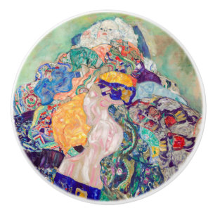 Gustav Klimt - Baby / Cradle Ceramic Knob