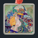 Gustav Klimt - Baby / Cradle Metal Ornament<br><div class="desc">Baby / Cradle - Gustav Klimt,  Oil on Canvas,  1917-1918</div>