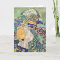 Gustav Klimt Baby in Cradle Colorful Art