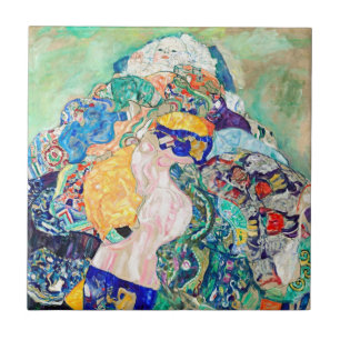 Gustav Klimt Baby Vintage Art Nouveau Fine Art Tile