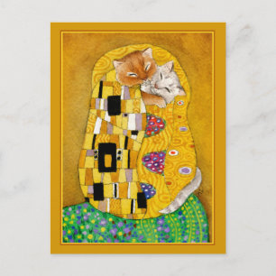 Gustav Klimt baiser or chat mignon spocard carte p