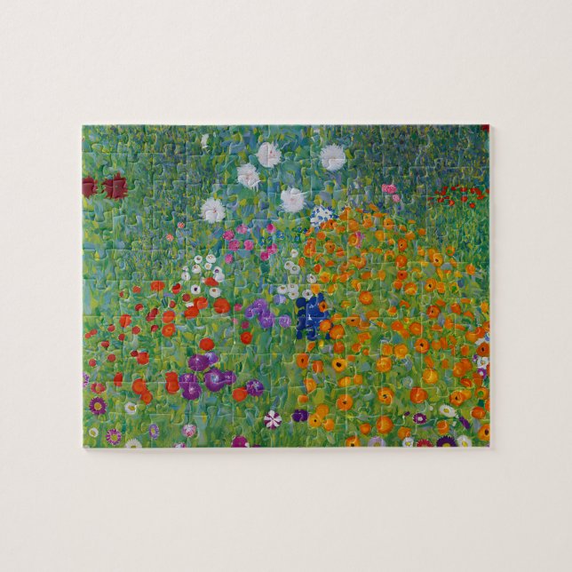 Gustav Klimt Bauerngarten Flower Garden Fine Art Jigsaw Puzzle (Horizontal)