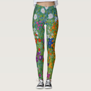 Gustav Klimt Bauerngarten Flower Garden Fine Art Leggings