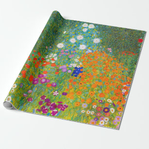 Gustav Klimt Bauerngarten Flower Garden Fine Art Wrapping Paper