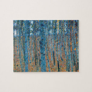 Gustav Klimt Beech Forest Vintage Fine Art Jigsaw Puzzle