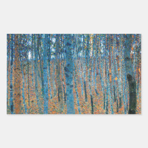 Gustav Klimt Beech Forest Vintage Fine Art Sticker