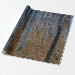 Gustav Klimt - Beech Grove I Wrapping Paper<br><div class="desc">Beech Grove I - Gustav Klimt,  Oil on Canvas,  1902</div>