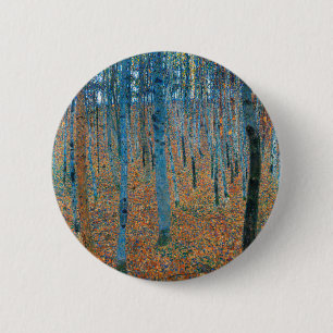 Gustav Klimt Beech Tree Forest Grove 2 Inch Round Button
