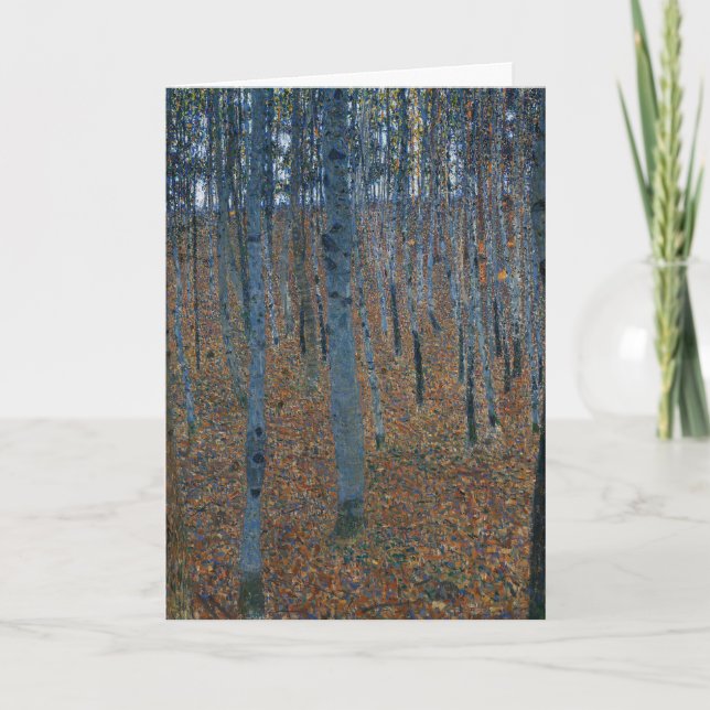 Gustav Klimt Beech Tree Forest Grove Classic Card (Front)