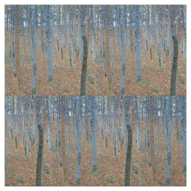 Gustav Klimt Beech Tree Forest Grove Fabric (Swatch)