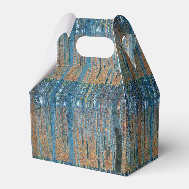 Gustav Klimt Beech Tree Forest Grove Favor Box (Front Side)