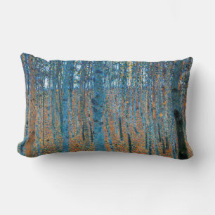 Gustav Klimt Beech Tree Forest Grove Lumbar Pillow