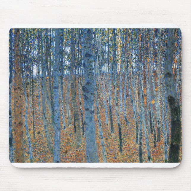Gustav Klimt Beech Tree Forest Grove Mouse Pad (Front)