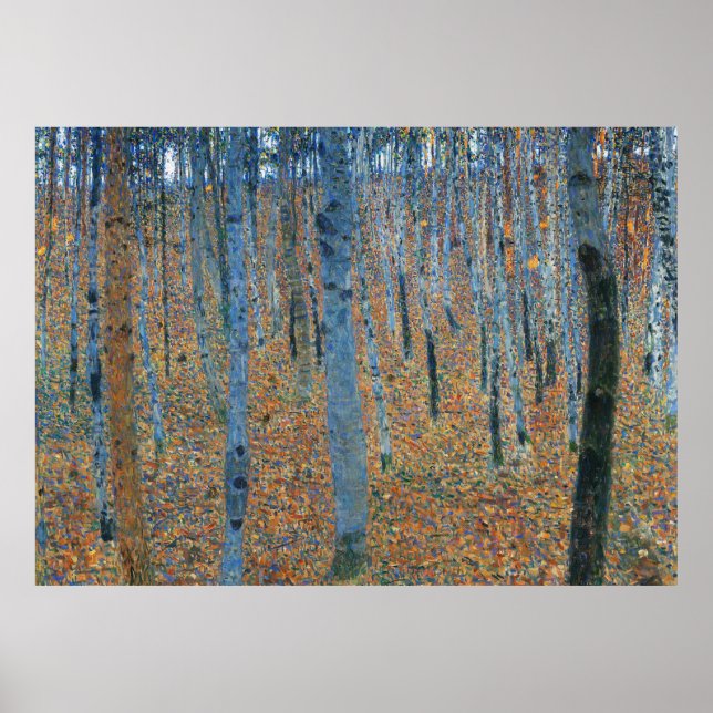Gustav Klimt Beech Tree Forest Grove Poster (Front)