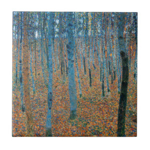 Gustav Klimt Beech Tree Forest Grove Tile