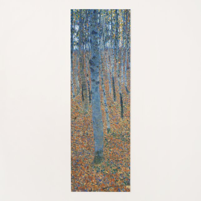 Gustav Klimt Beech Tree Forest Grove Yoga Mat (Front)
