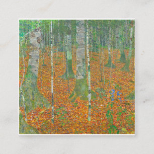 Gustav Klimt - Birch Forest Square Business Card