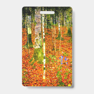 Gustav Klimt Birch Trees Badge