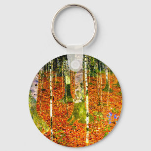 Gustav Klimt Birch Trees Keychain