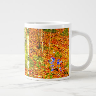 Gustav Klimt Birch Trees Large Coffee Mug