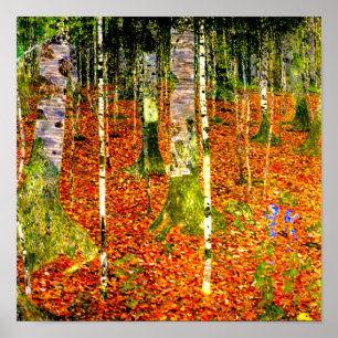 Gustav Klimt Birch Trees Poster