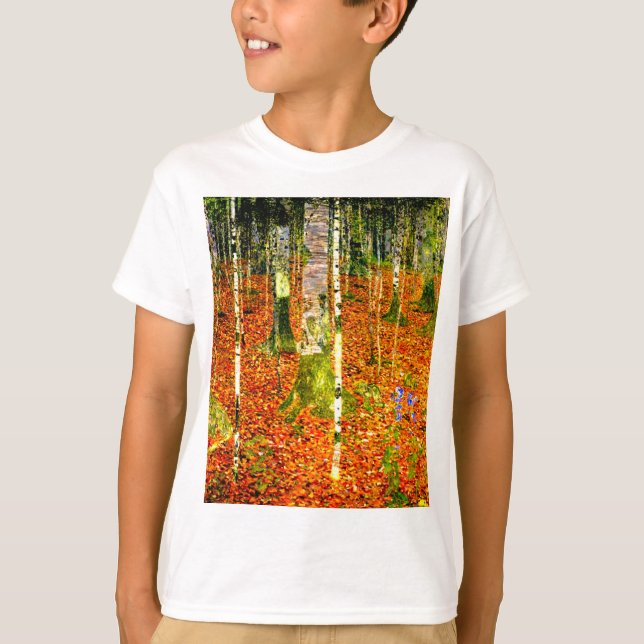 Gustav Klimt Birch Trees T-Shirt (Front)