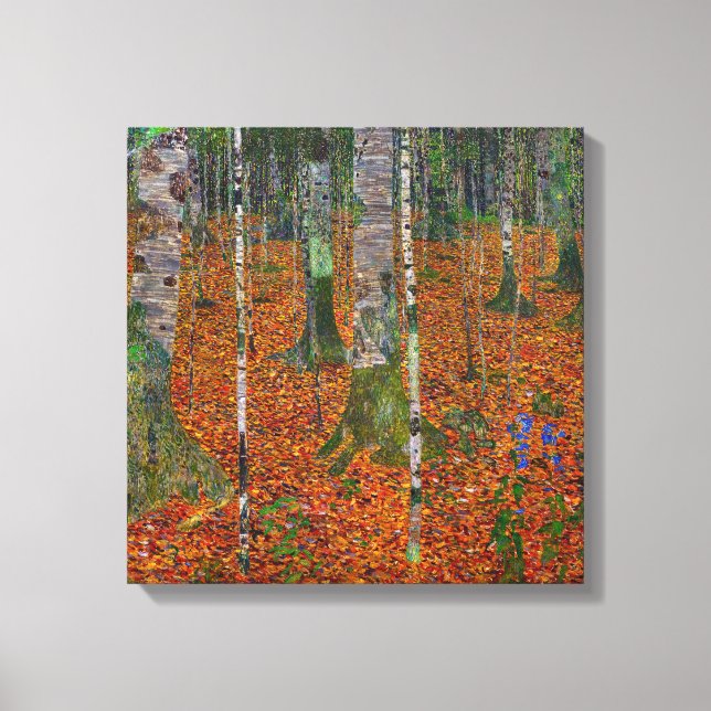 Gustav Klimt - Birch Wood Canvas Print (Front)