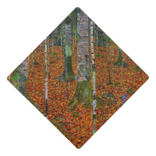 Gustav Klimt - Birch Wood Graduation Cap Topper
