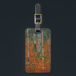 Gustav Klimt - Birch Wood Luggage Tag<br><div class="desc">Birch Wood - Gustav Klimt,  Oil on Canvas,  1903</div>