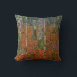 Gustav Klimt - Birch Wood Throw Pillow<br><div class="desc">Birch Wood - Gustav Klimt,  Oil on Canvas,  1903</div>