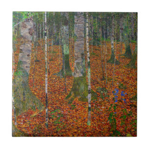 Gustav Klimt - Birch Wood Tile