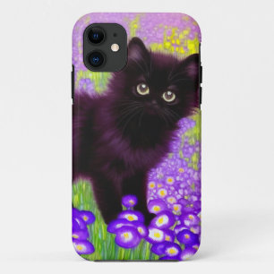 Gustav Klimt Black Kitten iPhone 11 Case