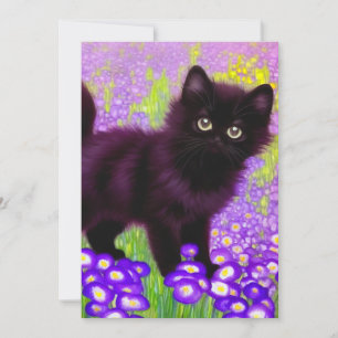 Gustav Klimt Black Kitten Save The Date