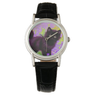 Gustav Klimt Black Kitten Watch