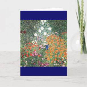 Gustav Klimt Blumengarten Holiday Card